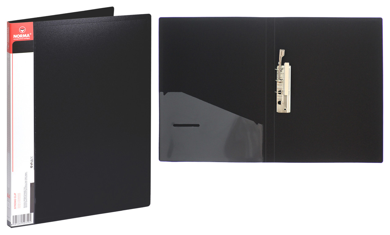 Папка з притиском NORMA (5034-01N), 700 мкм, A4, 200 аркушів, чорна